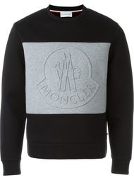 толстовка с тисненым логотипом Moncler