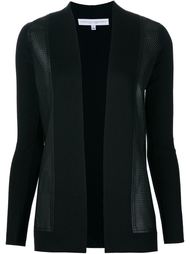 perforated leather panel cardigan Carolina Herrera