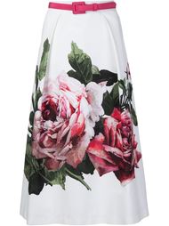 юбка с цветочным принтом Carolina Herrera