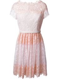 кружевное платье с вышивкой-макраме Blumarine