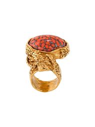 кольцо с овальным камнем Yves Saint Laurent Vintage
