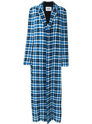 long line tweed coat MSGM