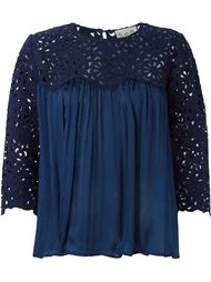 lace sleeve blouse Sea