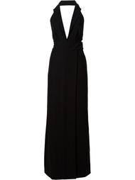 front slit deep V-neck dress Alexandre Vauthier