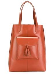 flap pocket tote bag Closed