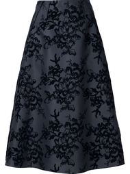 floral contrast a-line skirt Carolina Herrera