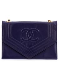 сумка на плечо с простроченной отделкой Chanel Vintage