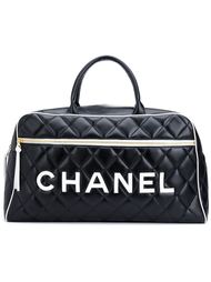 объемная стеганая сумка с логотипом Chanel Vintage