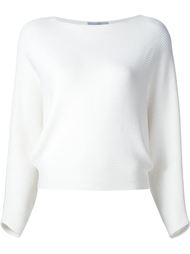 ribbed boat neck knitted top Dusan