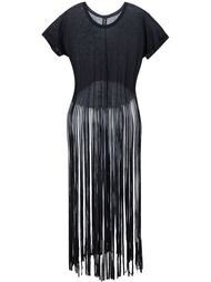 long fringes sheer T-shirt Alexandre Vauthier