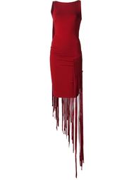 fringed details open back dress Alexandre Vauthier