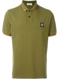 футболка-поло с контрастной окантовкой Stone Island
