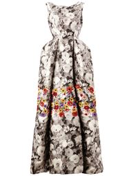 вечернее платье с цветочным принтом  Oscar de la Renta