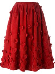 flower appliqué skirt Michael Kors