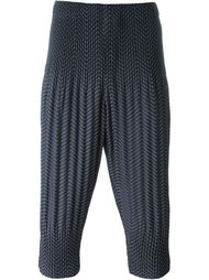 zigzag ruffled cropped trousers Homme Plissé Issey Miyake