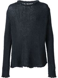 loose knitted fisherman jumper Greg Lauren