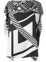 geometric print top Pierre-Louis Mascia