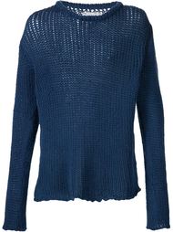 loose knitted fisherman jumper Greg Lauren