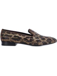 leopard embellished slippers Louis Leeman