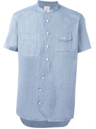 band collar shortsleeved shirt Wooster + Lardini