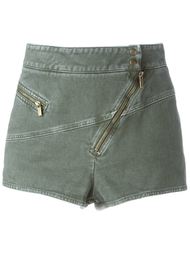 high-waisted dislocated zipper shorts Roberto Cavalli