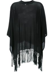 fringe knit poncho Le Ciel Bleu