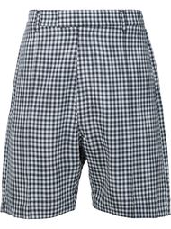 gingham check pintuck shorts E. Tautz