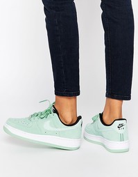 Зеленые замшевые кроссовки Nike Air Force 1'07 - Зеленый