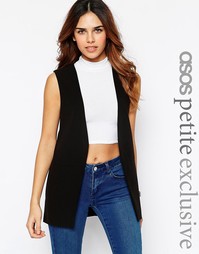 Блейзер без рукавов ASOS PETITE - Черный