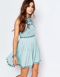 Очаровательное платье мини из добби Free People Birds of a Feather