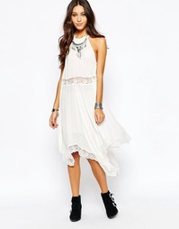Многослойное платье миди Free People - Слоновая кость