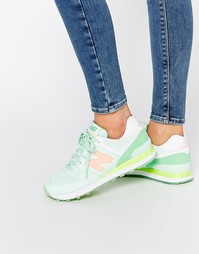 Светло-зеленые кроссовки New Balance 574 - Мятный