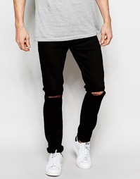 Джинсы скинни с рваными коленями ASOS