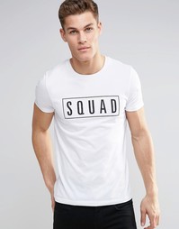 Белая футболка с принтом ASOS - Белый