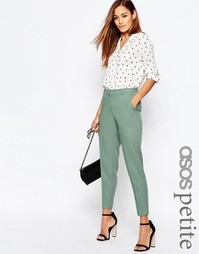 Брюки-сигареты слим ASOS PETITE Premium - Шалфей