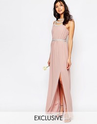 Платье макси TFNC WEDDING - Бледный розовато-лиловый