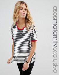 Топ в полоску для беременных и кормящих ASOS Maternity Nursing