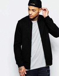 Черная трикотажная куртка-пилот ASOS - Черный