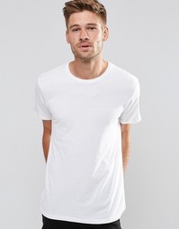 Белая базовая футболка с круглым вырезом Esprit - Белый