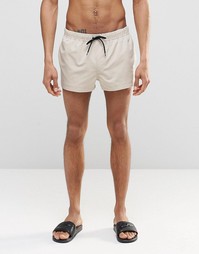 Короткие шорты для плавания ASOS - Бежевый