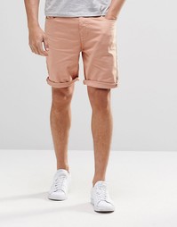 Розовые джинсовые шорты слим ASOS - Коричнево-красная роза