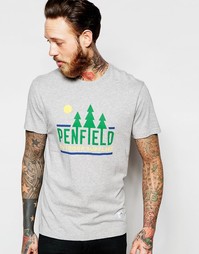 Серая футболка с принтом Penfield - Серый