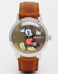 Часы с коричневым ремешком Disney Mickey Mouse - Коричневый