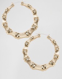 Массивные серьги-кольца Nylon - Золотой