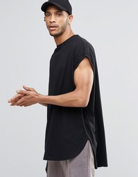 Свободная футболка ASOS - Черный