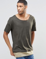 Длинная футболка ASOS - Хаки