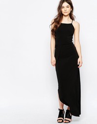 Wal G Maxi Dress With Asymmetric Hem - Черный