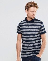 Темно-синяя футболка-поло в полоску Jack Wills - Темно-синяя полоска