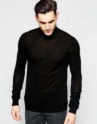 Джемпер премиум качества с высоким воротом Jack &amp; Jones - Темно-синий