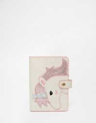 Обложка для паспорта с единорогом и блестками Skinnydip - Мульти